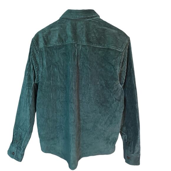 Madewell Men’s Corduroy Easy Long Sleeve Shirt Green Medium NWT - Picture 5 of 9